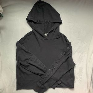Victoria’s Secret PINK Cropped Gray Hoodie